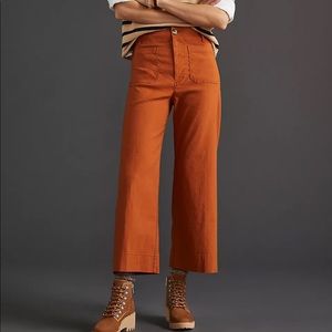 Anthropologie Maeve The Colette Cropped Wide-Leg Pants